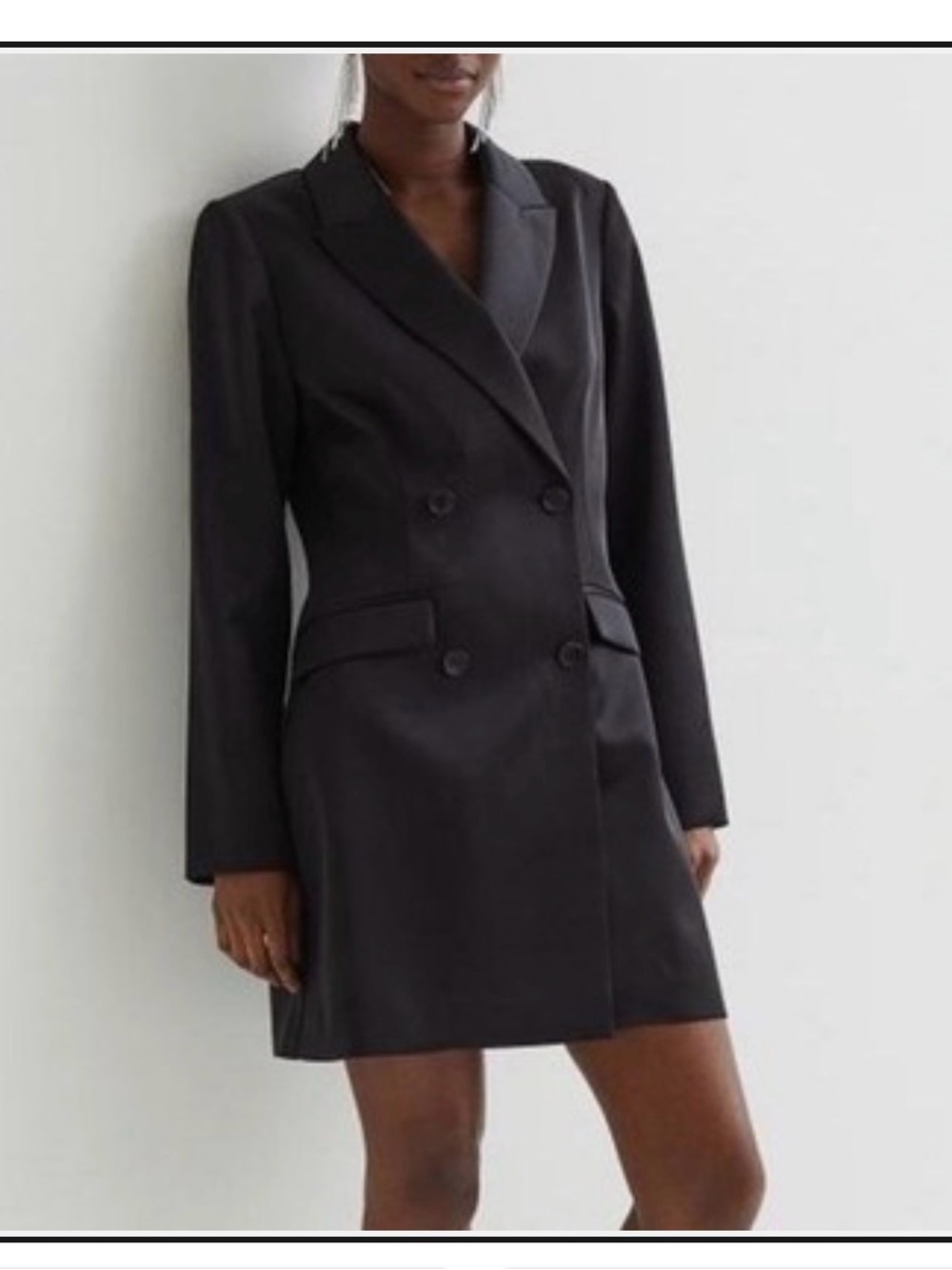NWT!!! H&M Black Double-Breasted Blazer Dress